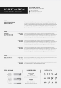 Resume format