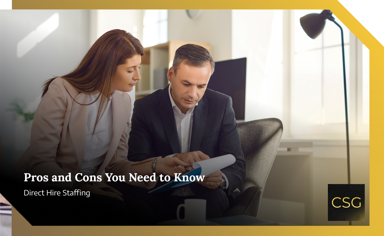 Pros and cons of direct hire staffing